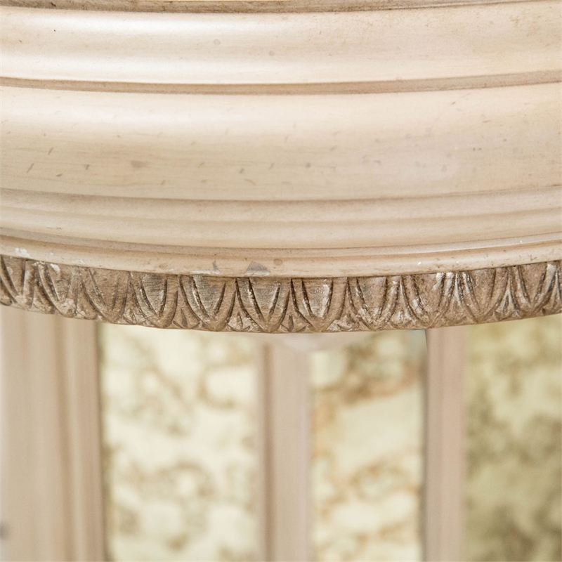 Pemberly Row Contemporary Rectangular Wood Dining Table - Ivory