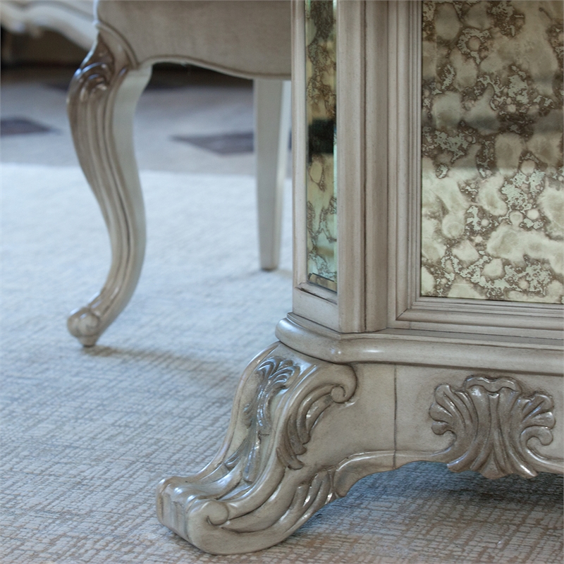 Pemberly Row Contemporary Rectangular Wood Dining Table - Ivory