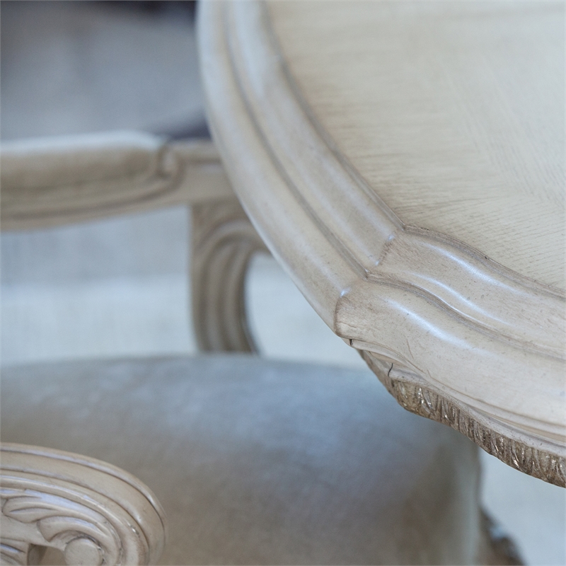 Pemberly Row Contemporary Rectangular Wood Dining Table - Ivory