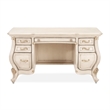 Pemberly Row Contemporary Transitional Wood Vanity Desk - Ivory