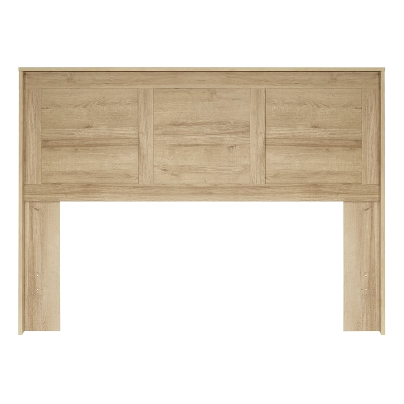 Pemberly Row Modern Queen/Full Headboard in Wood Canyon Oak Finish