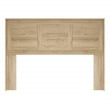 Pemberly Row Modern Queen/Full Headboard in Wood Canyon Oak Finish
