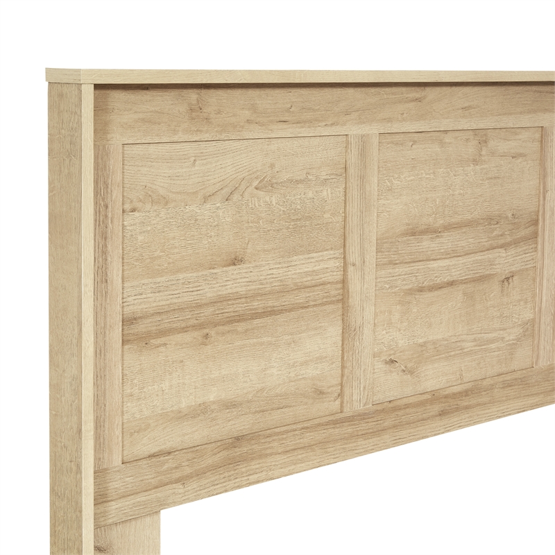 Pemberly Row Modern Queen/Full Headboard in Wood Canyon Oak Finish