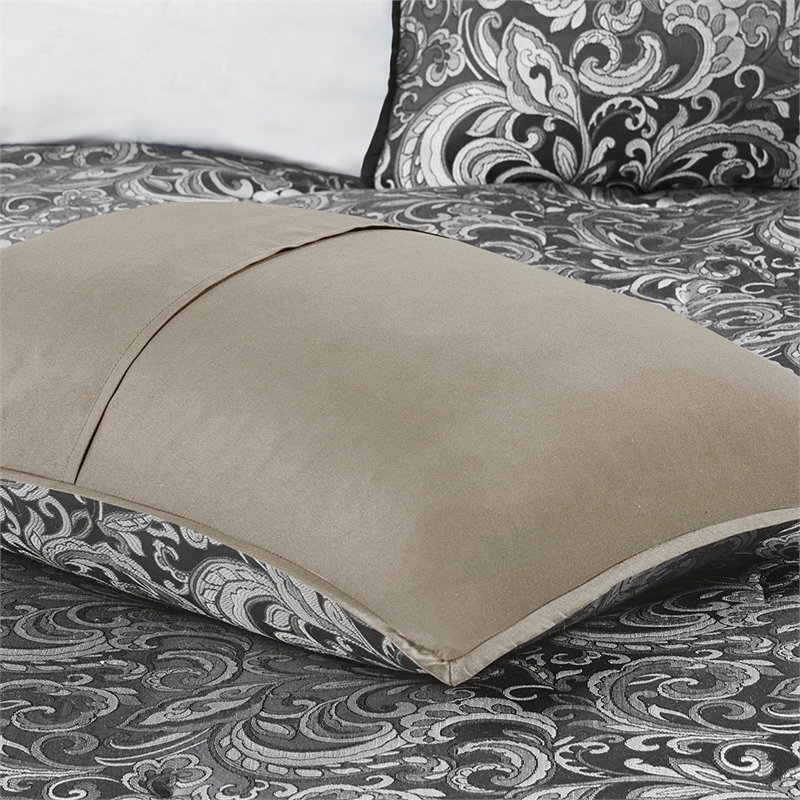 Pemberly Row Modern 24-Piece Fabric Room in a Bag - Black Finish