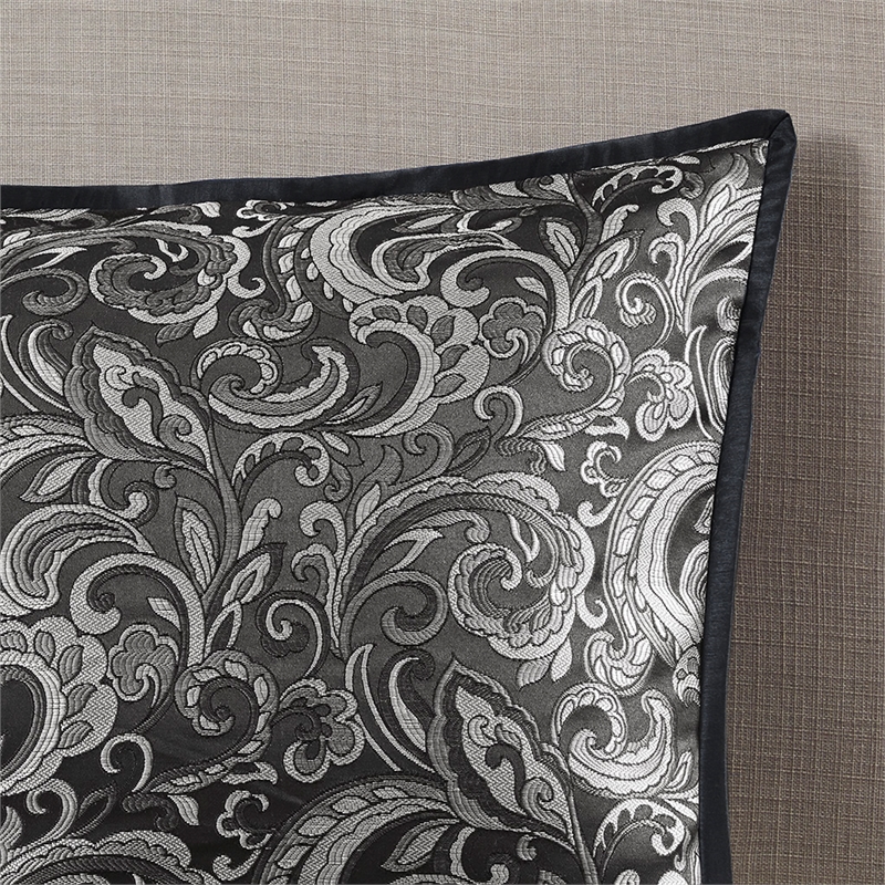 Pemberly Row Modern 24-Piece Fabric Room in a Bag - Black Finish