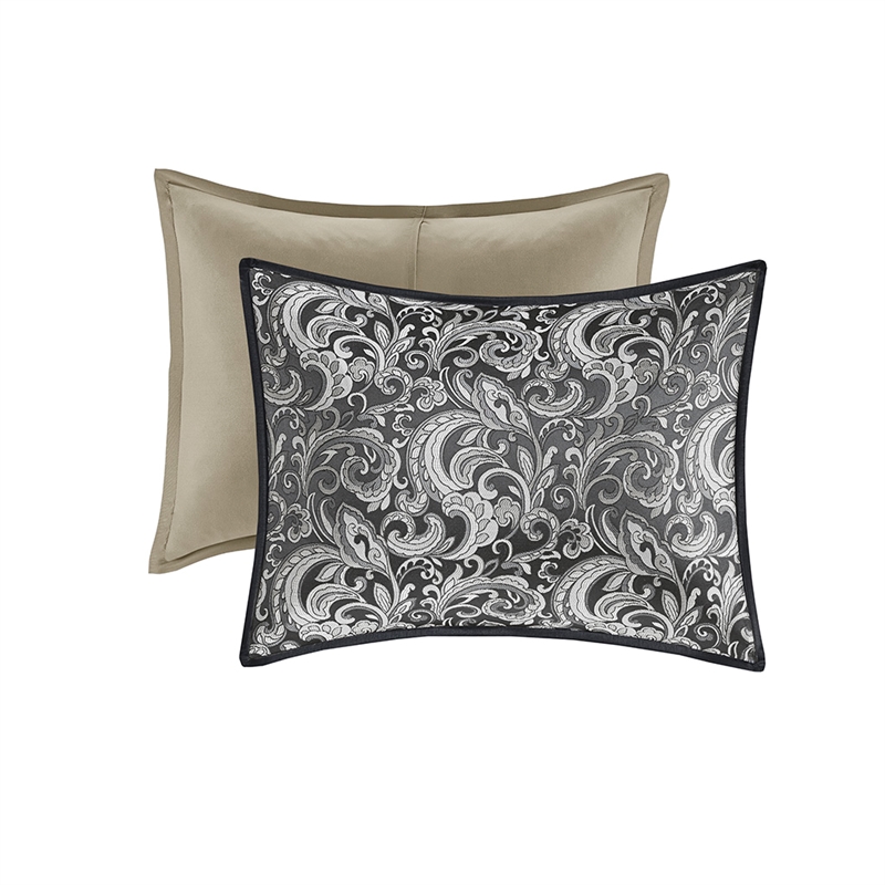 Pemberly Row Modern 24-Piece Fabric Room in a Bag - Black Finish