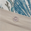 Pemberly Row Pebble Beach 6-Piece Coastal Cotton Sateen Duvet Cover Set - Blue