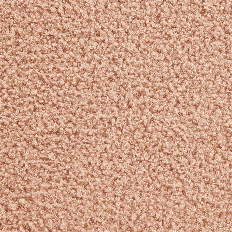 Pemberly Row Contemporary Rectangle Sherpa Storage Ottoman in Tan