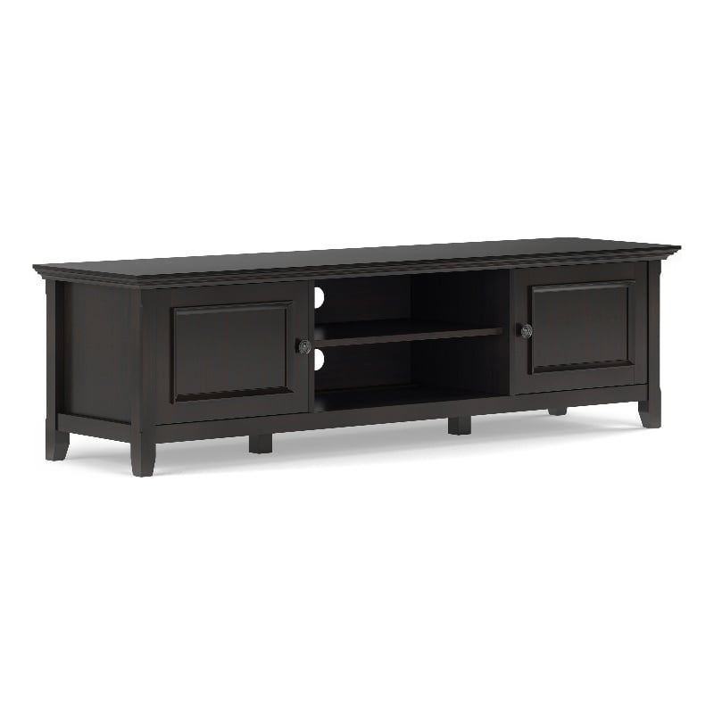 Pemberly Row Wood 72 inch Wide TV Media Stand in Hickory Brown