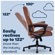 Pemberly Row Modern Executive Office Chair Cognac Bonded Leather