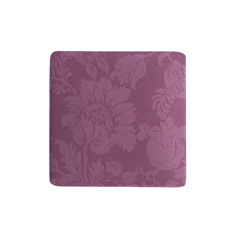 Pemberly Row Modern Square Accent Ottoman Purple Floral Sateen