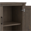 Pemberly Row Wood 32 inch Wide Low Storage Cabinet in Smoky Brown