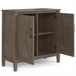 Pemberly Row Wood 32 inch Wide Low Storage Cabinet in Smoky Brown