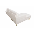 Pemberly Row L Shaped White Faux Leather 2-Piece Couch Living Room Sofa Set
