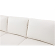 Pemberly Row L Shaped White Faux Leather 2-Piece Couch Living Room Sofa Set