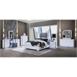 Pemberly Row Smooth White Engineered Wood Nightstand With LED