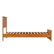 Pemberly Row Twin XL Platform Bed with Matching Footboard - Light Toffee