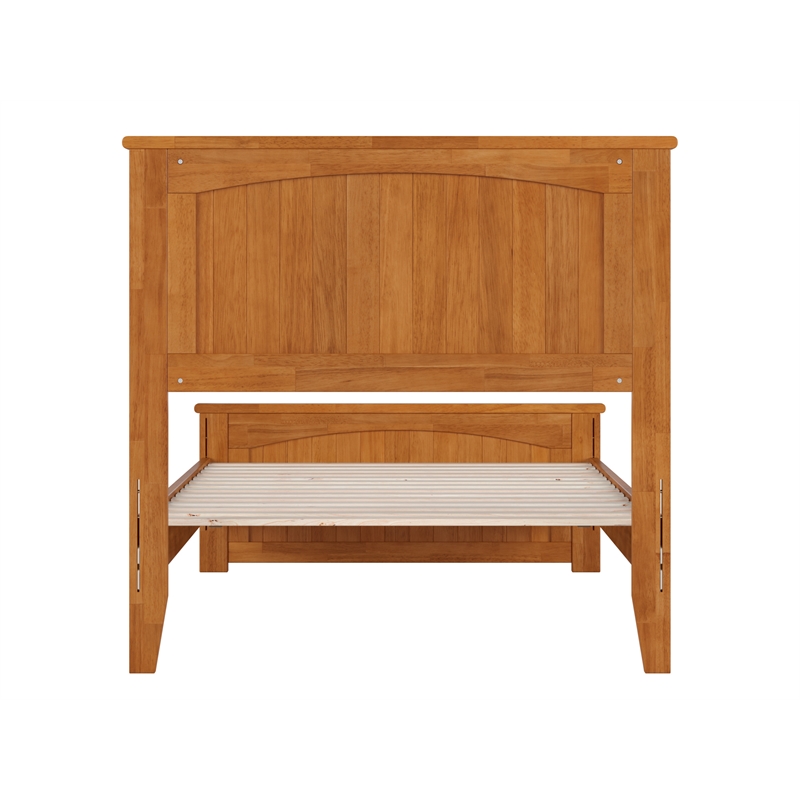 Pemberly Row Twin XL Platform Bed with Matching Footboard - Light Toffee