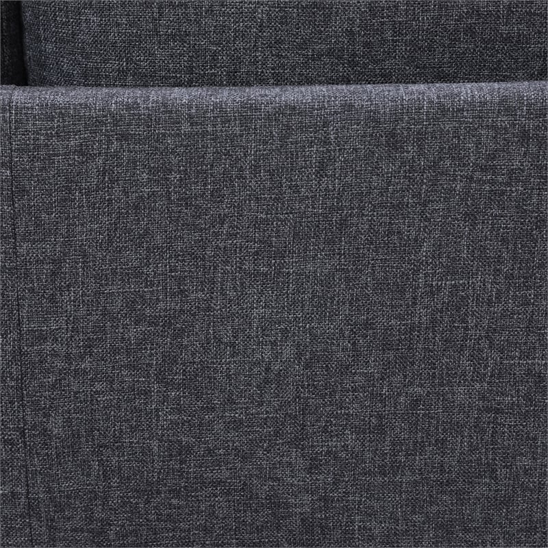 Pemberly Row 2 piece sectional sofa Black Gray Material-Linen