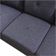 Pemberly Row 2 piece sectional sofa Black Gray Material-Linen