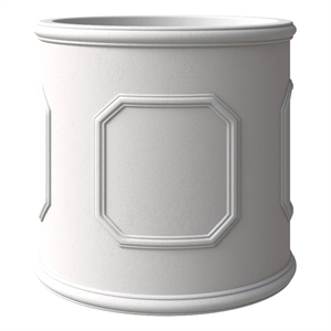 Pemberly Row Fiberstone and MGO Clay Round Planter White 11&quot