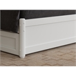Pemberly Row Felicity Full Wood Platform Bed and Twin Trundle in White
