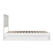 Pemberly Row Felicity Full Wood Platform Bed and Twin Trundle in White