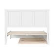 Pemberly Row Felicity Full Wood Platform Bed and Twin Trundle in White