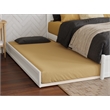 Pemberly Row Felicity Full Wood Platform Bed and Twin Trundle in White