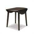 Pemberly Row Modern Round Drop Leaf Dining Table in Dark Brown