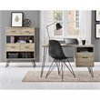 Pemberly Row Modern Writing Desk in Sonoma Oak and Gunmetal Gray