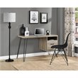 Pemberly Row Modern Writing Desk in Sonoma Oak and Gunmetal Gray