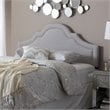 Pemberly Row Modern Upholstered Full Headboard in Grayish Beige