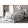 Pemberly Row Modern Upholstered King Headboard in Grayish Beige