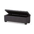 Pemberly Row Modern / Contemporary Storage Bench in Dark Gray