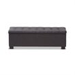 Pemberly Row Modern / Contemporary Storage Bench in Dark Gray