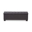 Pemberly Row Modern / Contemporary Storage Bench in Dark Gray