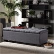 Pemberly Row Modern / Contemporary Storage Bench in Dark Gray
