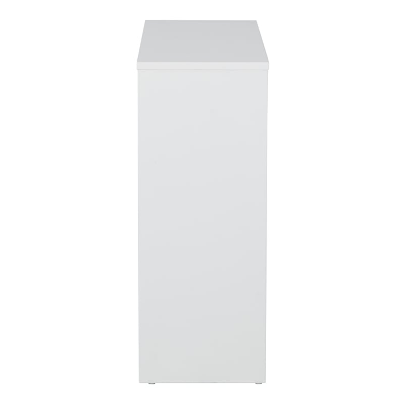 Pemberly Row Modern 30 inch 2 Shelf White Bookcase Engineered Wood