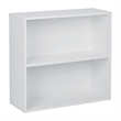 Pemberly Row Modern 30 inch 2 Shelf White Bookcase Engineered Wood