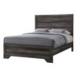 Pemberly Row Modern / Contemporary King Panel Bed in Gray Oak