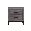 Pemberly Row Modern / Contemporary Gray Wooden 2-Drawer Nightstand