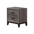 Pemberly Row Modern / Contemporary Gray Wooden 2-Drawer Nightstand