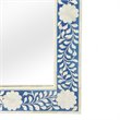Pemberly Row Modern / Contemporary Blue Bone Inlay Wall Mirror