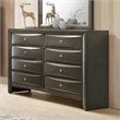 Pemberly Row Modern / Contemporary 8 Drawer Dresser in Gray Oak