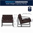 Pemberly Row Modern / Contemporary Leather Tufted Accent Chair