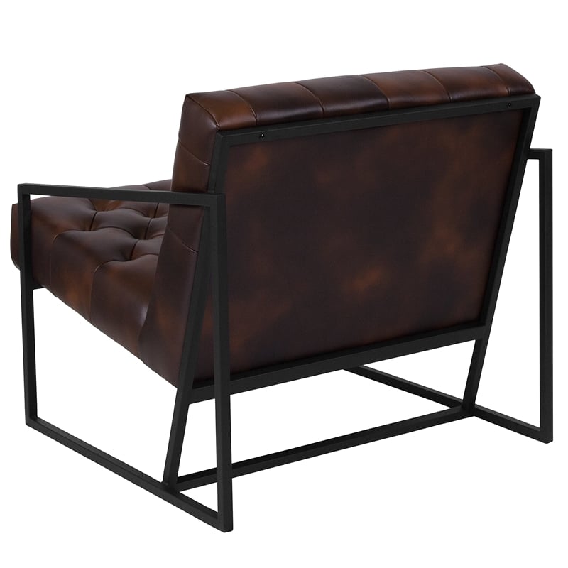 Pemberly Row Modern / Contemporary Leather Tufted Accent Chair