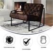 Pemberly Row Modern / Contemporary Leather Tufted Accent Chair