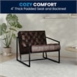Pemberly Row Modern / Contemporary Leather Tufted Accent Chair