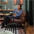 Pemberly Row Modern / Contemporary Leather Tufted Accent Chair